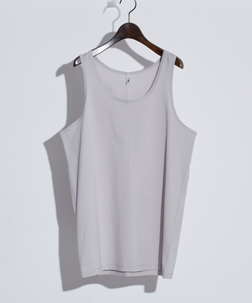 MYSELF ABAHOUSE（マイセルフアバハウス）の「【MYSELF ABAHOUSE】シルケット タンクトップ（タンクトップ・メンズ・ブラウン/グレイッシュベージュ/ネイビー/ダークグリーン/ブラック/ホワイト・46/48）」の5枚目の写真