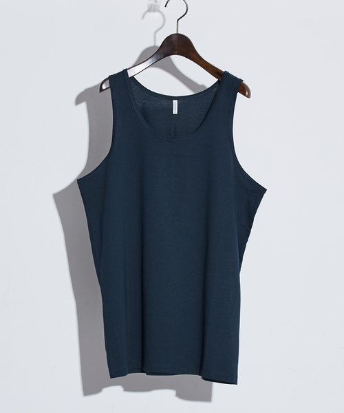 MYSELF ABAHOUSE（マイセルフアバハウス）の「【MYSELF ABAHOUSE】シルケット タンクトップ（タンクトップ・メンズ・ブラウン/グレイッシュベージュ/ネイビー/ダークグリーン/ブラック/ホワイト・46/48）」の6枚目の写真