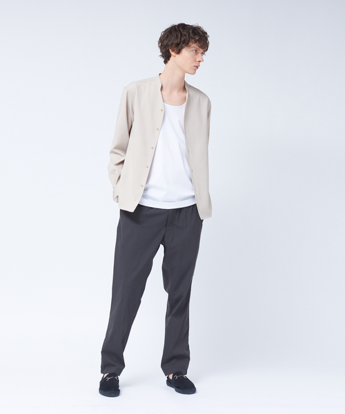 MYSELF ABAHOUSE（マイセルフアバハウス）の「【MYSELF ABAHOUSE】シルケット タンクトップ（タンクトップ・メンズ・ブラウン/グレイッシュベージュ/ネイビー/ダークグリーン/ブラック/ホワイト・46/48）」の7枚目の写真