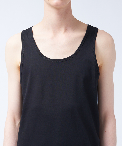 MYSELF ABAHOUSE（マイセルフアバハウス）の「【MYSELF ABAHOUSE】シルケット タンクトップ（タンクトップ・メンズ・ブラウン/グレイッシュベージュ/ネイビー/ダークグリーン/ブラック/ホワイト・46/48）」の10枚目の写真