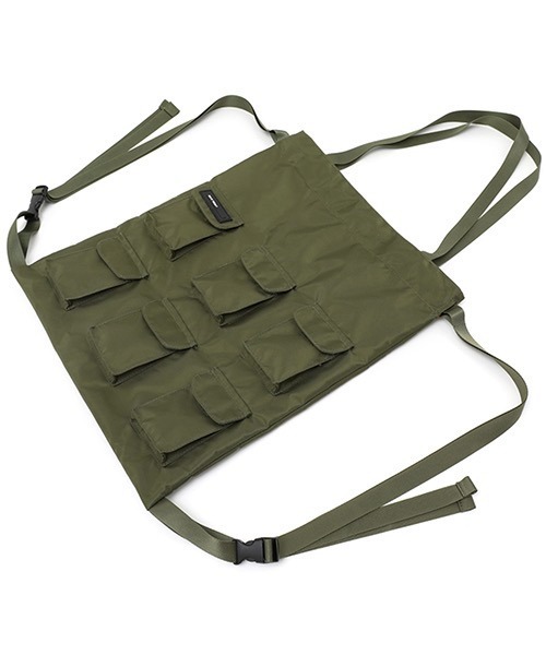 WESTBOY(ウエストボーイ)の「【WB ORIGINALS】Two-way Nylon Bag With Lots Of Pockets WO21SB04BG(バックパック/リュック・メンズ・ブラック/グリーン・FREE)」の10枚目の写真
