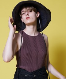 ニットアシメランダムリブタンクトップ/前後2WAY