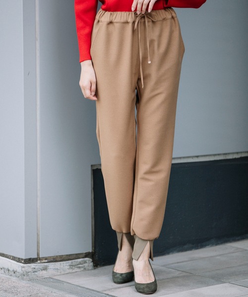 Munich（ミューニック）の「ハイパワーストレッチツイル　スリットリブパンツ(セットアップ可)（その他パンツ・レディース・ブラック/ダークブラウン/キャメル・S/M/XS）」の4枚目の写真