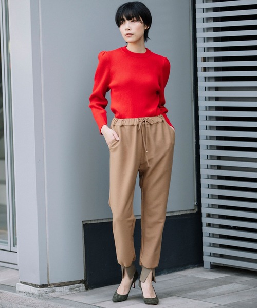 Munich（ミューニック）の「ハイパワーストレッチツイル　スリットリブパンツ(セットアップ可)（その他パンツ・レディース・ブラック/ダークブラウン/キャメル・S/M/XS）」の18枚目の写真