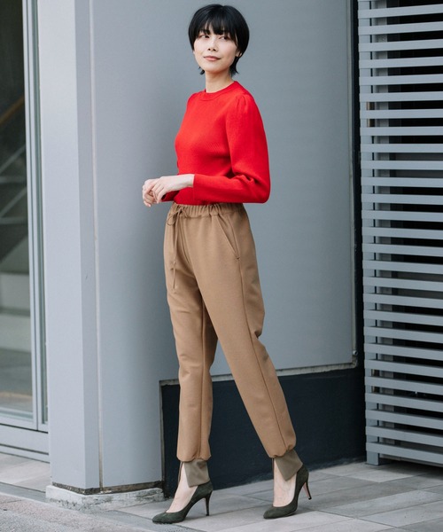 Munich（ミューニック）の「ハイパワーストレッチツイル　スリットリブパンツ(セットアップ可)（その他パンツ・レディース・ブラック/ダークブラウン/キャメル・S/M/XS）」の22枚目の写真