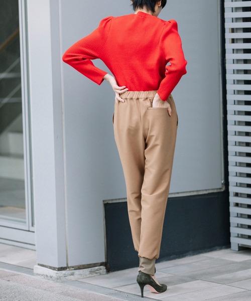 Munich（ミューニック）の「ハイパワーストレッチツイル　スリットリブパンツ(セットアップ可)（その他パンツ・レディース・ブラック/ダークブラウン/キャメル・S/M/XS）」の11枚目の写真