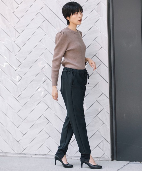 Munich（ミューニック）の「ハイパワーストレッチツイル　スリットリブパンツ(セットアップ可)（その他パンツ・レディース・ブラック/ダークブラウン/キャメル・S/M/XS）」の13枚目の写真