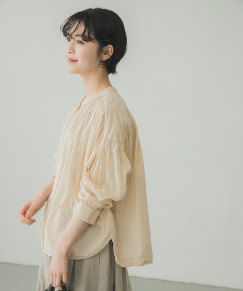 かぐれ（カグレ）の「ナチュラルダイコットンブラウス（シャツ