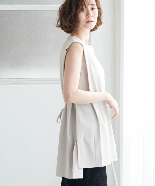 ROPE' PICNIC（ロペピクニック）の「80シルケットチュニックトップス（Tシャツ/カットソー・レディース・ブラック/ホワイト/ベージュ系その他/サックスブルー・38）」の3枚目の写真