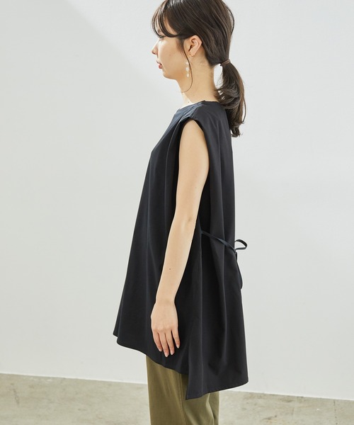 ROPE' PICNIC（ロペピクニック）の「80シルケットチュニックトップス（Tシャツ/カットソー・レディース・ブラック/ホワイト/ベージュ系その他/サックスブルー・38）」の7枚目の写真