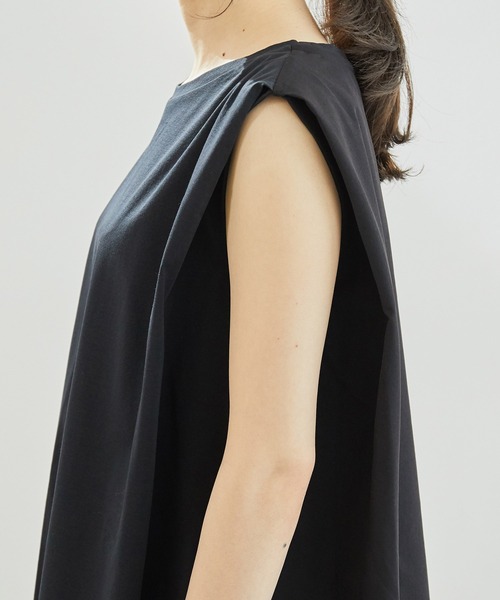 ROPE' PICNIC（ロペピクニック）の「80シルケットチュニックトップス（Tシャツ/カットソー・レディース・ブラック/ホワイト/ベージュ系その他/サックスブルー・38）」の13枚目の写真