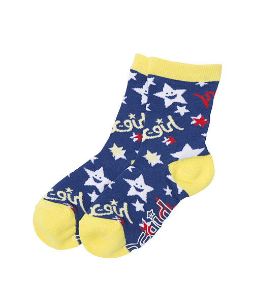 X-girl Stages(エックスガールステージス)の「SOCKS TWINKLE(ソックス/靴下・キッズ・ピンク/グリーン/ネイビー・SMALL/MEDIUM/LARGE)」の3枚目の写真