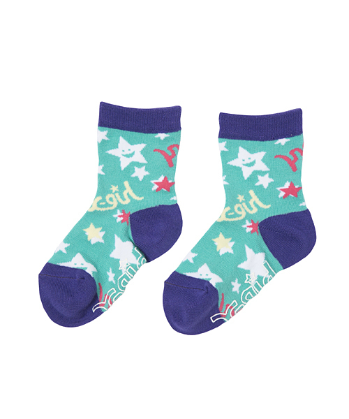 X-girl Stages(エックスガールステージス)の「SOCKS TWINKLE(ソックス/靴下・キッズ・ピンク/グリーン/ネイビー・SMALL/MEDIUM/LARGE)」の5枚目の写真