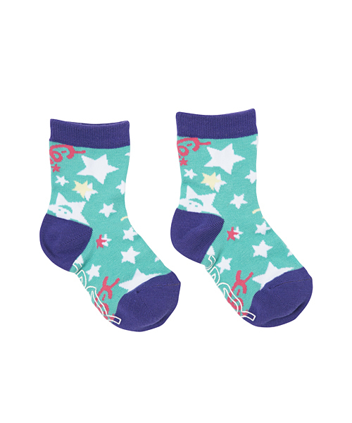X-girl Stages(エックスガールステージス)の「SOCKS TWINKLE(ソックス/靴下・キッズ・ピンク/グリーン/ネイビー・SMALL/MEDIUM/LARGE)」の6枚目の写真