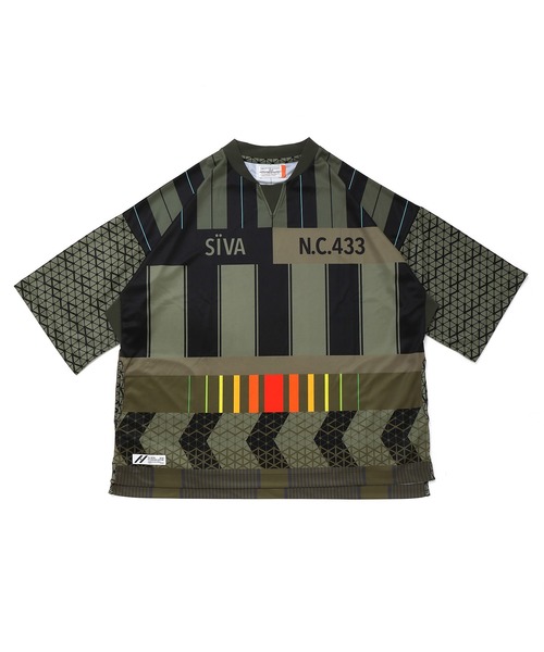 SIVA（シヴァ）の「SIVA シヴァ / FOOTBALL WIDE SHIRTS フットボールワイドシャツ ビッグシルエット / 21C-S-06-02（Tシャツ/カットソー・メンズ・カーキ/ブラック系その他・3/2）」の5枚目の写真