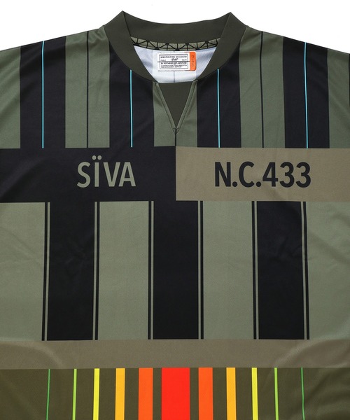 SIVA（シヴァ）の「SIVA シヴァ / FOOTBALL WIDE SHIRTS フットボールワイドシャツ ビッグシルエット / 21C-S-06-02（Tシャツ/カットソー・メンズ・カーキ/ブラック系その他・3/2）」の7枚目の写真