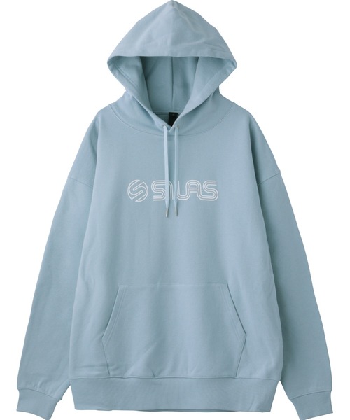 SILAS（サイラス）の「PRINT  BIG SWEAT HOODIE OUTLINE LOGO（パーカー・メンズ・ブルー/ネイビー/オフホワイト/ブラック・SMALL/X-LARGE/MEDIUM/LARGE）」の6枚目の写真