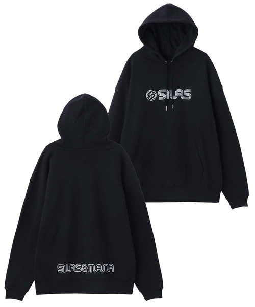 SILAS（サイラス）の「PRINT  BIG SWEAT HOODIE OUTLINE LOGO（パーカー・メンズ・ブルー/ネイビー/オフホワイト/ブラック・SMALL/X-LARGE/MEDIUM/LARGE）」の20枚目の写真