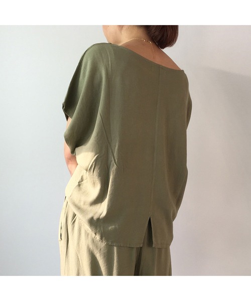Grand PARK（グランドパーク）の「半袖カットソーセットアップ（アンサンブル・レディース・ベージュ/チャコールグレー/カーキ・FREE）」の22枚目の写真