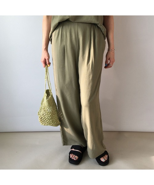 Grand PARK（グランドパーク）の「半袖カットソーセットアップ（アンサンブル・レディース・ベージュ/チャコールグレー/カーキ・FREE）」の21枚目の写真