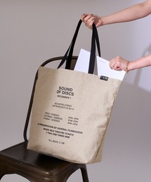 COLONY 2139 | 麻混プリントトートバッグ/マチ付きA4収納可能トート(トートバッグ)