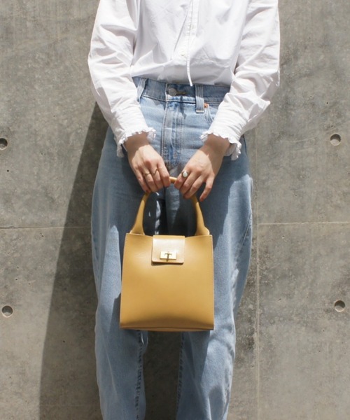 TIDEWAY（タイドウェイ）の「MOSS METAL TWIST BOSTON/トート（ハンドバッグ・レディース・ブラック/アッシュグレー/ベージュ/アーミー/ワイン・FREE）」の10枚目の写真