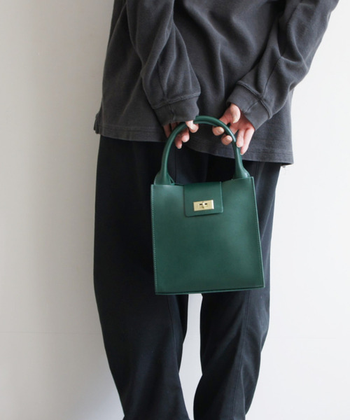 TIDEWAY（タイドウェイ）の「MOSS METAL TWIST BOSTON/トート（ハンドバッグ・レディース・ブラック/アッシュグレー/ベージュ/アーミー/ワイン・FREE）」の19枚目の写真