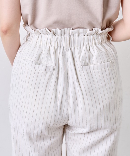 natural couture（ナチュラルクチュール）の「綿麻ツイストコード付きパンツ（その他パンツ・レディース・ブラック/モカ/ベージュ/グリーン系その他/ストライプ・FREE）」の13枚目の写真