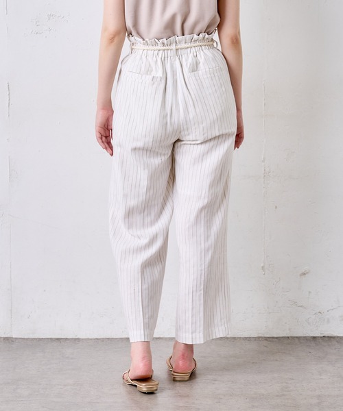 natural couture（ナチュラルクチュール）の「綿麻ツイストコード付きパンツ（その他パンツ・レディース・ブラック/モカ/ベージュ/グリーン系その他/ストライプ・FREE）」の20枚目の写真