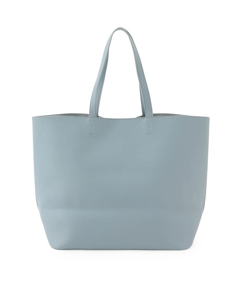 SALON adam et rope'（サロン アダム エ ロペ）の「[ご好評につき追加決定！軽量・大容量・A4対応]フェイクレザートートバッグ（トートバッグ・レディース・オフホワイト/ブラック/ダークブラウン/サックスブルー・FREE）」の7枚目の写真