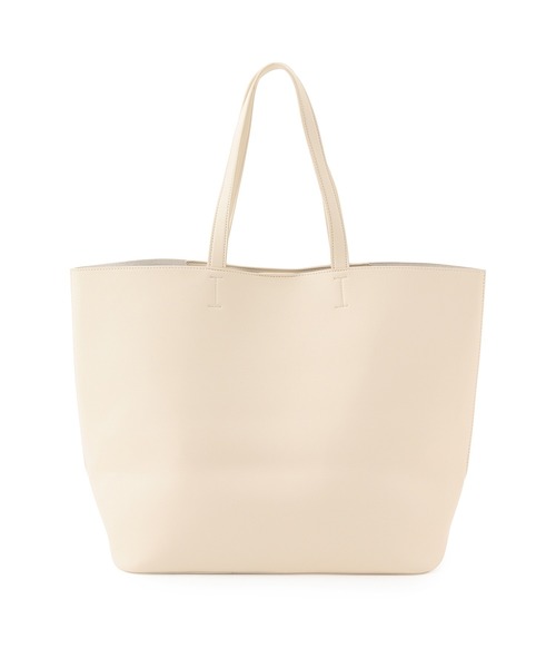 SALON adam et rope'（サロン アダム エ ロペ）の「[ご好評につき追加決定！軽量・大容量・A4対応]フェイクレザートートバッグ（トートバッグ・レディース・オフホワイト/ブラック/ダークブラウン/サックスブルー・FREE）」の13枚目の写真