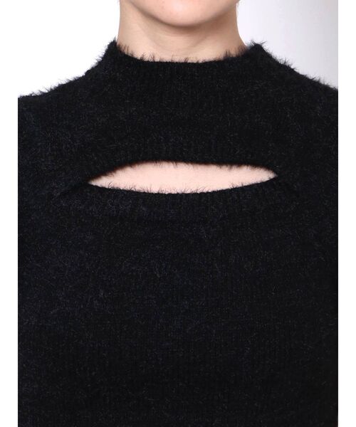 GYDA（ジェイダ）の「フロントOPENハーフスリーブシャギーニット TOPS（ニット/セーター・レディース・ブラック/ベージュ/アイボリー・FREE）」の18枚目の写真