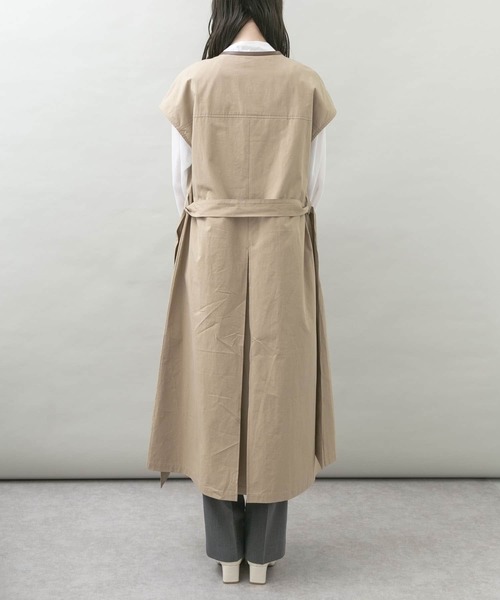 UR Lab.(アーバンリサーチラボ)の「トレンチ風ロングベスト(ベスト・レディース・ベージュ/ライトベージュ・FREE)」の11枚目の写真