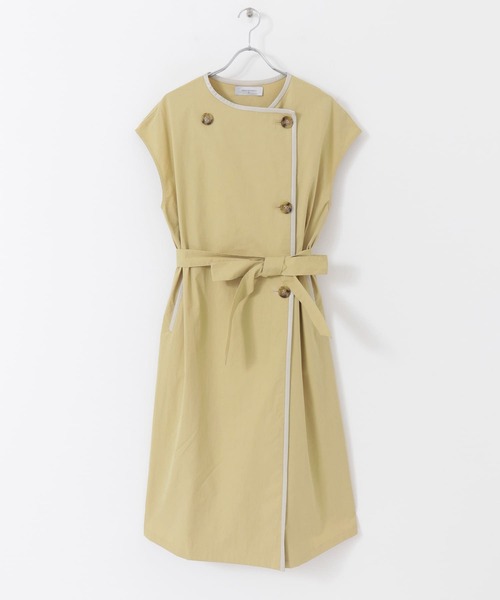 UR Lab.(アーバンリサーチラボ)の「トレンチ風ロングベスト(ベスト・レディース・ベージュ/ライトベージュ・FREE)」の9枚目の写真