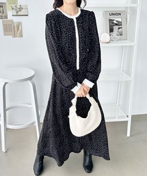 大人プリントロングワンピース