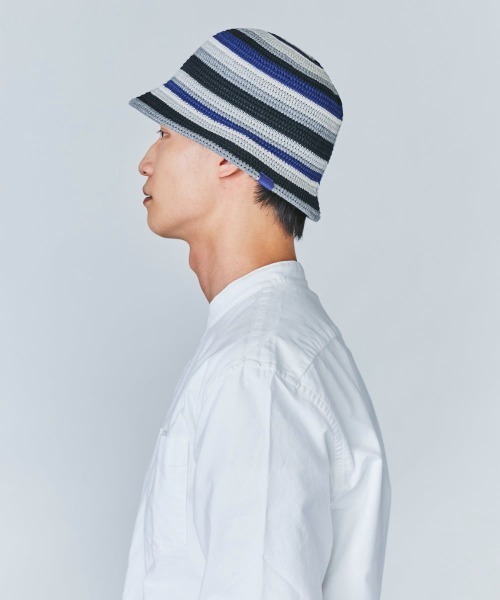 OVERRIDE(オーバーライド)の「OVERRIDE TM RISO STRIPES TULIP(ハット・レディース・ブルー/ベージュ/ブラック・58cm)」の7枚目の写真