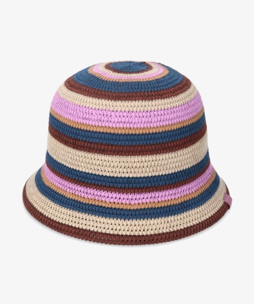 OVERRIDE(オーバーライド)の「OVERRIDE TM RISO STRIPES TULIP(ハット・レディース・ブルー/ベージュ/ブラック・58cm)」の19枚目の写真