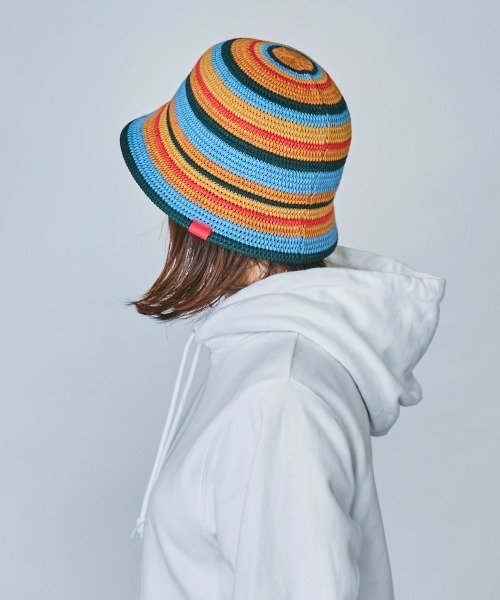 OVERRIDE(オーバーライド)の「OVERRIDE TM RISO STRIPES TULIP(ハット・レディース・ブルー/ベージュ/ブラック・58cm)」の17枚目の写真