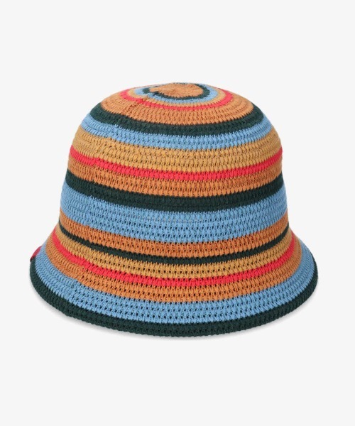 OVERRIDE(オーバーライド)の「OVERRIDE TM RISO STRIPES TULIP(ハット・レディース・ブルー/ベージュ/ブラック・58cm)」の6枚目の写真