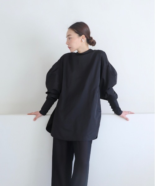 ZOZOMARKET（ゾゾマーケット）の「【nao×ZOZO】しっとり生地のバルーンスリーブロングカフスブラウス（シャツ/ブラウス・レディース・ホワイト/ブラック/グレイッシュベージュ・FREE）」の10枚目の写真