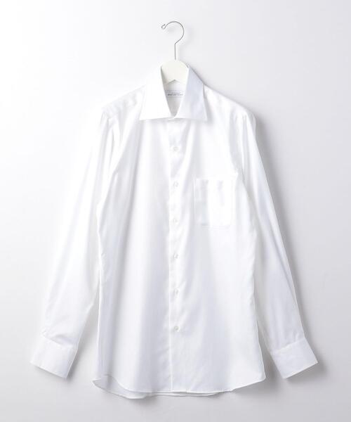 green label relaxing(グリーンレーベルリラクシング)の「OLT ▼▼▼ コットンフレンチツイル レギュラー ワイドカラー ドレスシャツ -イージーアイロン-(ビジネスシャツ・メンズ・ホワイト/ライトブルー/ライラック・37cm/38cm/39cm/40cm/41cm/42cm/43cm)」の11枚目の写真