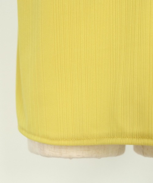 ANDJ(アンドジェイ)の「シアーランダムリブピンタックノースリーブトップス(タンクトップ・レディース・オフホワイト/イエロー/パープル・M)」の6枚目の写真