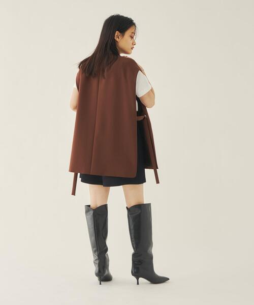 EMMEL REFINES（エメルリファインズ）の「＜EMMEL REFINES（エメル リファインズ）＞EM ノーラペル ロングベスト －ウォッシャブル－（その他アウター・レディース・ダークブラウン/ナチュラル・FREE）」の13枚目の写真