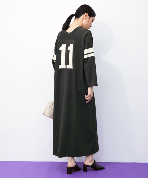 ADAM ET ROPE'(アダムエロペ)の「2WAY ナンバリングワンピース(ワンピース・レディース・スミクロ/ベージュ系その他・FREE)」の7枚目の写真