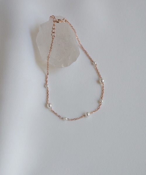 Jenny BY IMMANOEL（ジェニーバイイマノエル）の「silver925 パールチェーンブレス（ブレスレット・レディース・ゴールド/シルバー/ピンクゴールド・FREE）」の6枚目の写真