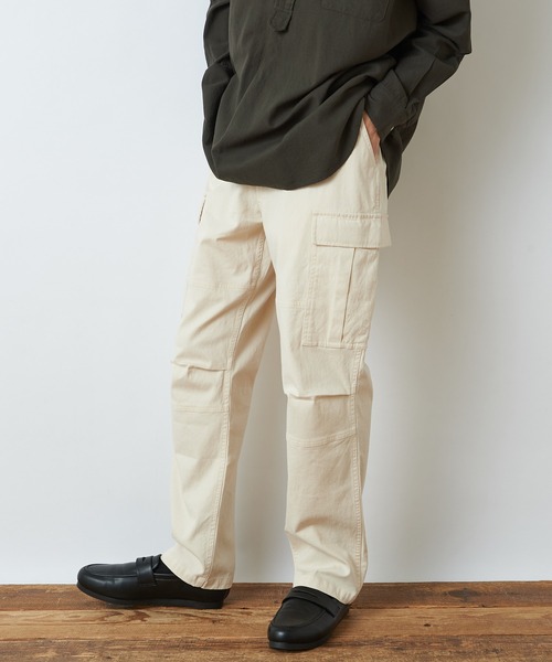 CIAOPANIC TYPY（チャオパニックティピー）の「【3/2WORKS/スリーツーワークス】ワークスシャドーヘリンボンパンツ（カーゴパンツ・メンズ・ブラック/アイボリー/オリーブ・S/L/XL/M）」の5枚目の写真