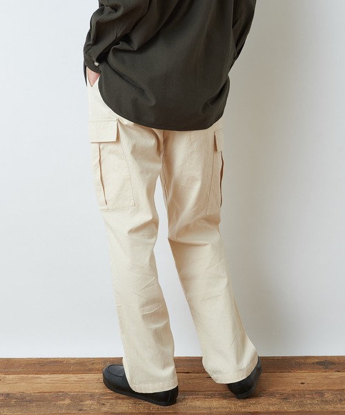 CIAOPANIC TYPY（チャオパニックティピー）の「【3/2WORKS/スリーツーワークス】ワークスシャドーヘリンボンパンツ（カーゴパンツ・メンズ・ブラック/アイボリー/オリーブ・S/L/XL/M）」の6枚目の写真