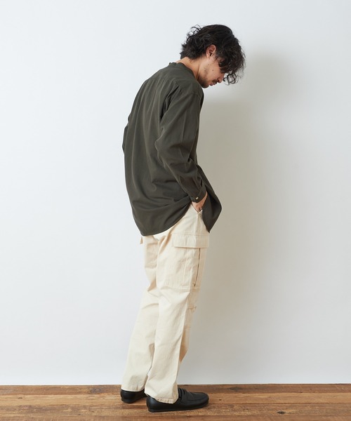 CIAOPANIC TYPY（チャオパニックティピー）の「【3/2WORKS/スリーツーワークス】ワークスシャドーヘリンボンパンツ（カーゴパンツ・メンズ・ブラック/アイボリー/オリーブ・S/L/XL/M）」の8枚目の写真