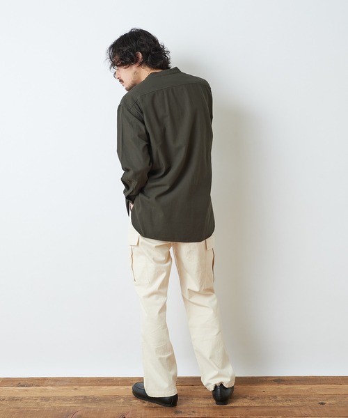 CIAOPANIC TYPY（チャオパニックティピー）の「【3/2WORKS/スリーツーワークス】ワークスシャドーヘリンボンパンツ（カーゴパンツ・メンズ・ブラック/アイボリー/オリーブ・S/L/XL/M）」の9枚目の写真