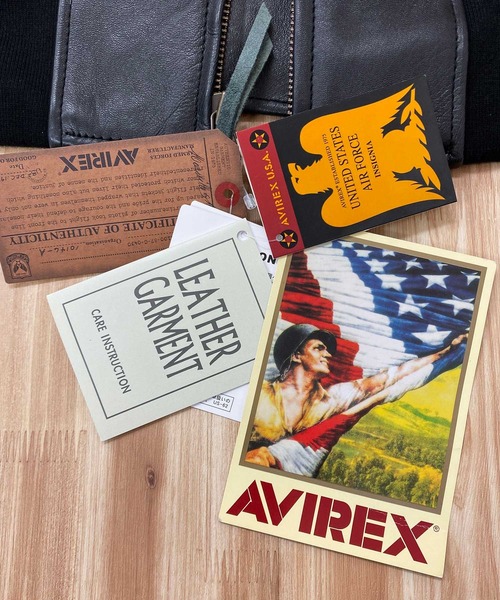 AVIREX（アヴィレックス）の「G-1 レザートップガン TOP GUN（ミリタリージャケット・メンズ・ブラウン/ブラック・M/XL/XXL/L）」の15枚目の写真